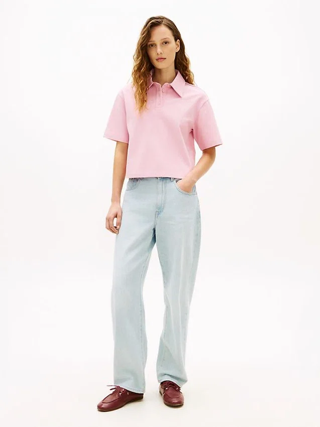 Relaxed Fit Script Monogram Pique Polo Relaxed Fit Script Monogram Pique Polo