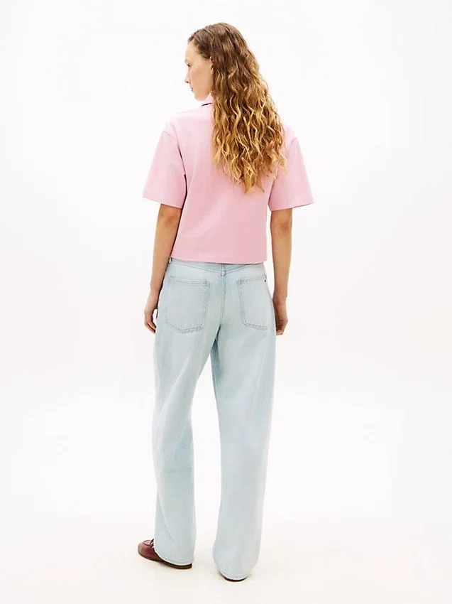 Relaxed Fit Script Monogram Pique Polo Relaxed Fit Script Monogram Pique Polo