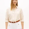 Relaxed Fit Stripe Linen-Blend Shirt