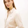 Relaxed Fit Stripe Linen-Blend Shirt