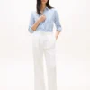 Relaxed Fit Stripe Linen-Blend Shirt