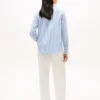 Relaxed Fit Stripe Linen-Blend Shirt