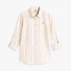Relaxed Fit Stripe Linen-Blend Shirt
