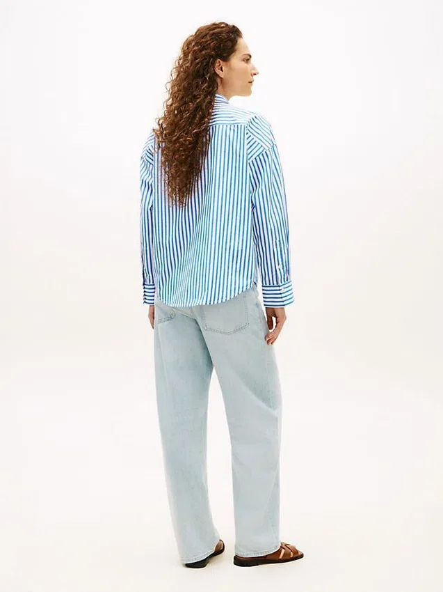 Relaxed Stripe Poplin Shirt Relaxed Stripe Poplin Shirt