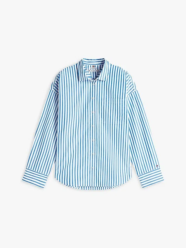 Relaxed Stripe Poplin Shirt Relaxed Stripe Poplin Shirt