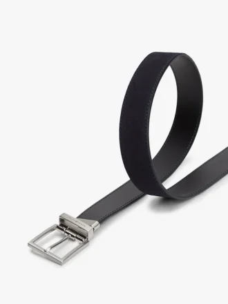 Reversible Square Buckle Leather Belt