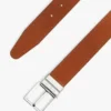 Reversible Square Buckle Leather Belt