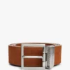 Reversible Square Buckle Leather Belt