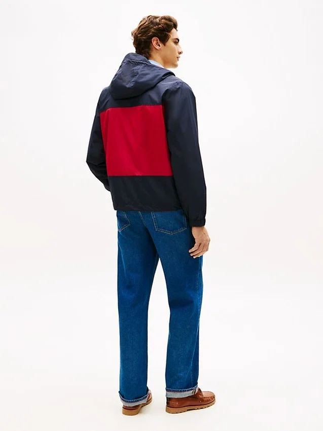 Reversible Water-Resistant Hooded Jacket Reversible Water-Resistant Hooded Jacket