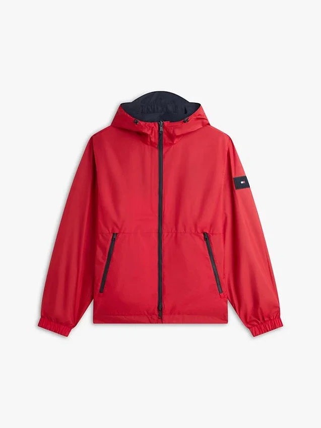Reversible Water-Resistant Hooded Jacket Reversible Water-Resistant Hooded Jacket