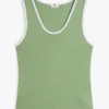 Ribbed V-Neck Tank Top