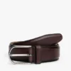 Round Buckle Leather Belt