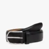 Round Buckle Leather Belt