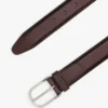 Round Buckle Leather Belt