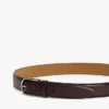 Round Buckle Leather Belt