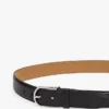 Round Buckle Leather Belt
