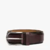 Round Buckle Leather Belt