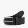 Round Buckle Smooth Leather Belt