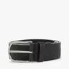 Round Buckle Smooth Leather Belt
