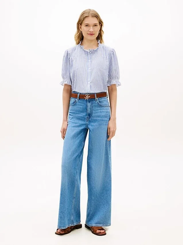 Ruffle Trim Cotton Voile Shirt Ruffle Trim Cotton Voile Shirt