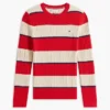 Rugby Stripe Cable Knit Sweater Rugby Stripe Cable Knit Sweater