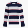 Rugby Stripe Cable Knit Sweater Rugby Stripe Cable Knit Sweater