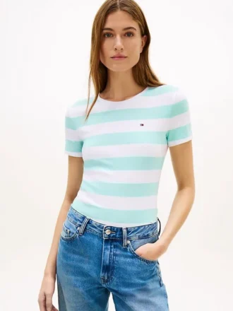 Rugby Stripe Crewneck T-Shirt