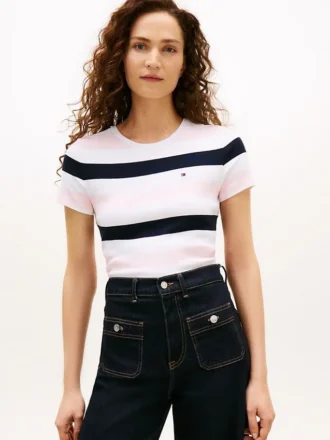 Rugby Stripe Crewneck T-Shirt