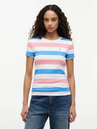 Rugby Stripe Crewneck T-Shirt