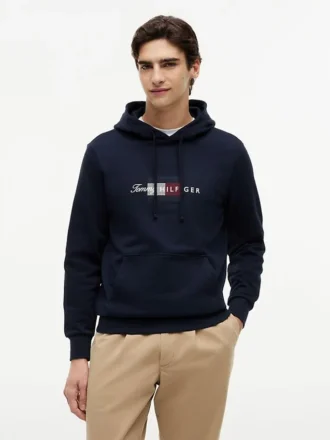 Script Flag Logo Hoodie
