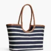 Script Monogram Breton Stripe Tote Bag Script Monogram Breton Stripe Tote Bag