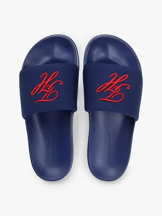 Script Monogram Canvas Pool Slide Script Monogram Canvas Pool Slide