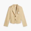 Script Monogram Stretch Twill Blazer