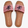 Script Monogram Stripe Woven Slide