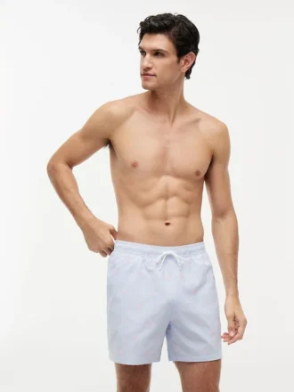 Script Monogram Striped 5″ Swim Trunk