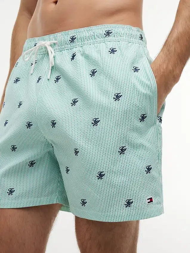 Script Monogram Striped 5″ Swim Trunk Script Monogram Striped 5″ Swim Trunk