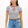 Script Monogram Striped Ringer T-Shirt Script Monogram Striped Ringer T-Shirt