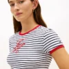 Script Monogram Striped Ringer T-Shirt Script Monogram Striped Ringer T-Shirt