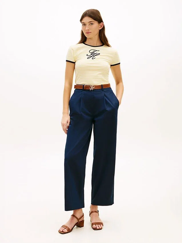 Script Monogram Striped Ringer T-Shirt Script Monogram Striped Ringer T-Shirt