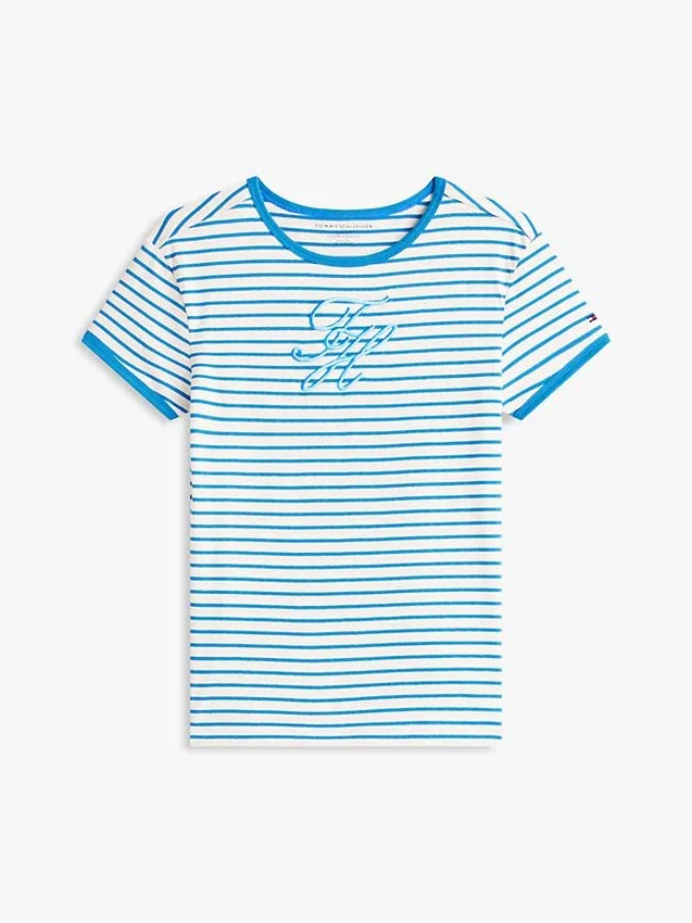 Script Monogram Striped Ringer T-Shirt Script Monogram Striped Ringer T-Shirt