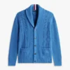 Shawl Collar Cable Knit Cardigan