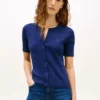 Short-Sleeve Cable Knit Cardigan