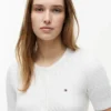 Short-Sleeve Cable Knit Cardigan