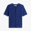 Short-Sleeve Cable Knit Cardigan