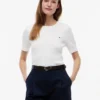 Short-Sleeve Cable Knit Sweater
