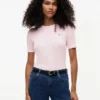 Short-Sleeve Cable Knit Sweater