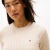 Short-Sleeve Cable Knit Sweater