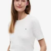 Short-Sleeve Cable Knit Sweater