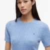 Short-Sleeve Cable Knit Sweater Short-Sleeve Cable Knit Sweater