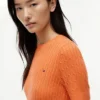 Short-Sleeve Cable Knit Sweater